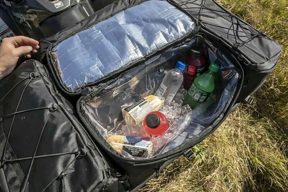 Bolsa de carga de almacenamiento suave asiento refrigerador trasero Kolpin universal ATV negra Foto 2 de 3
