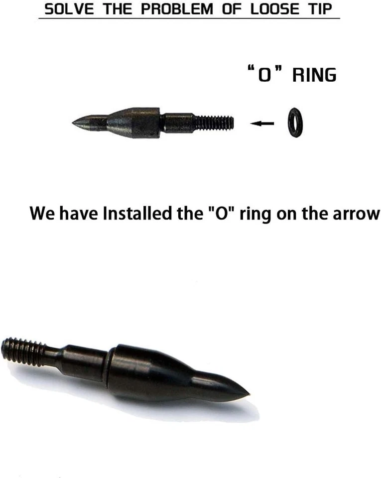 Paquete de 12 flechas de práctica de carbono Tiger Archery para arco compuesto y recurvo 30" Foto 2 de 4