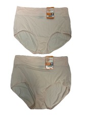 Warner  s NO MUFFIN TOP Brief Panty Size 8 / XL Style RS7401P Peach Lot Of 2