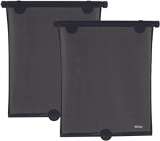 14" Roller Vehicle Side Window Sun Protection Shade for Baby 2 Pack Pull ...