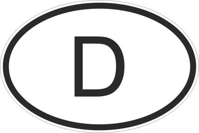 Sticker Flag Oval Code Country Car Motorbike Germany German D | eBay UK