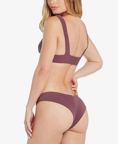 Volcom Juniors Simply Seamless Bralette Bikini Top - L - Eggplant - Picture 5 of 6