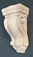 Hand Carved, Solid Oak Wooden Scroll Style Corbel / Bracket Support, 8 X 4 Hand Carved, Solid Oak Wooden Scroll Style Corbel / Bracket Support, 8 X 4