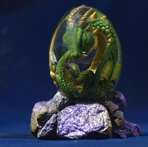 Art Design Christmas Resin Dragon Egg Funny Decor Fantasy Christmas Friends Gift - Picture 2 of 15
