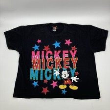 Vintage 90s MICKEY UNLIMITED licensed by Land'n Sea one size fits all black T