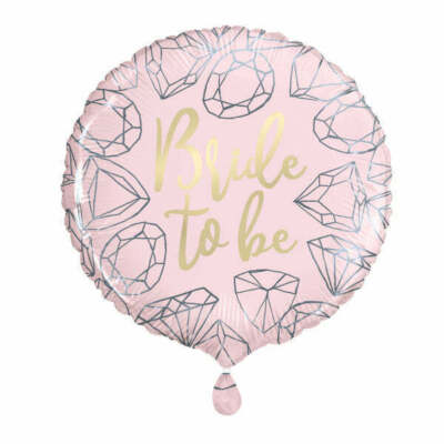 Rosa Diamant runde Folienballon für Party 18 Zoll - Luft- oder Heliumfüllung