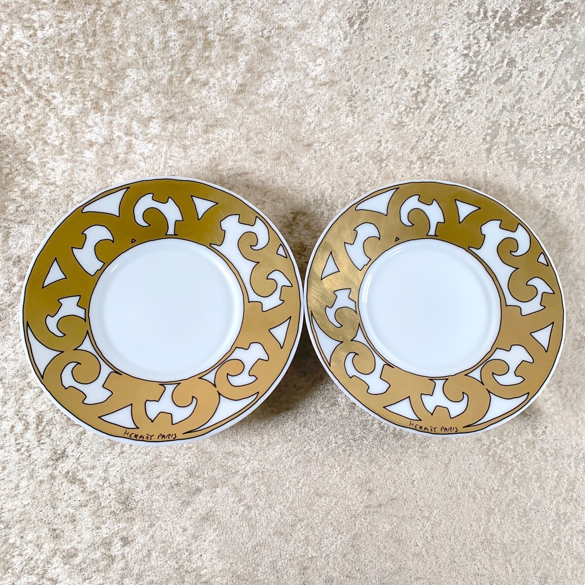 Hermes Tea Cup & Saucer Guadalquivir Gold Porcelain Tableware Set