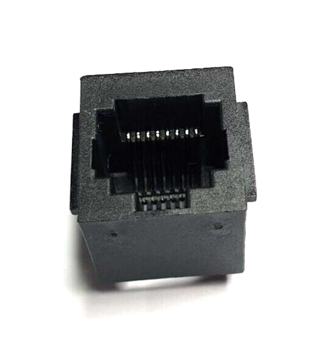 Prise jack réseau RJ45 - Noir x 2 (1 paire) 8P non blindée - Monture arrière carrée - Photo 3/5