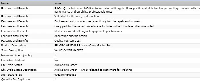 Nuevo juego de juntas de cubierta de válvula Fel-Pro para AUDI A4 QUATTRO L4-2,0 L 2005-2009 Foto 2 de 4