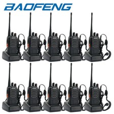 Set of 8 Baofeng BF-888S PMR446 MHz Two-way Radio Walkie Talkie W/Headsets UK
