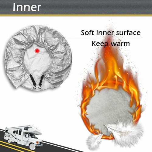 4* Waterproof Tire Covers Wheel Tyre RV SUV Trailer Camper Sun Protector 26-28'' - Picture 8 of 12
