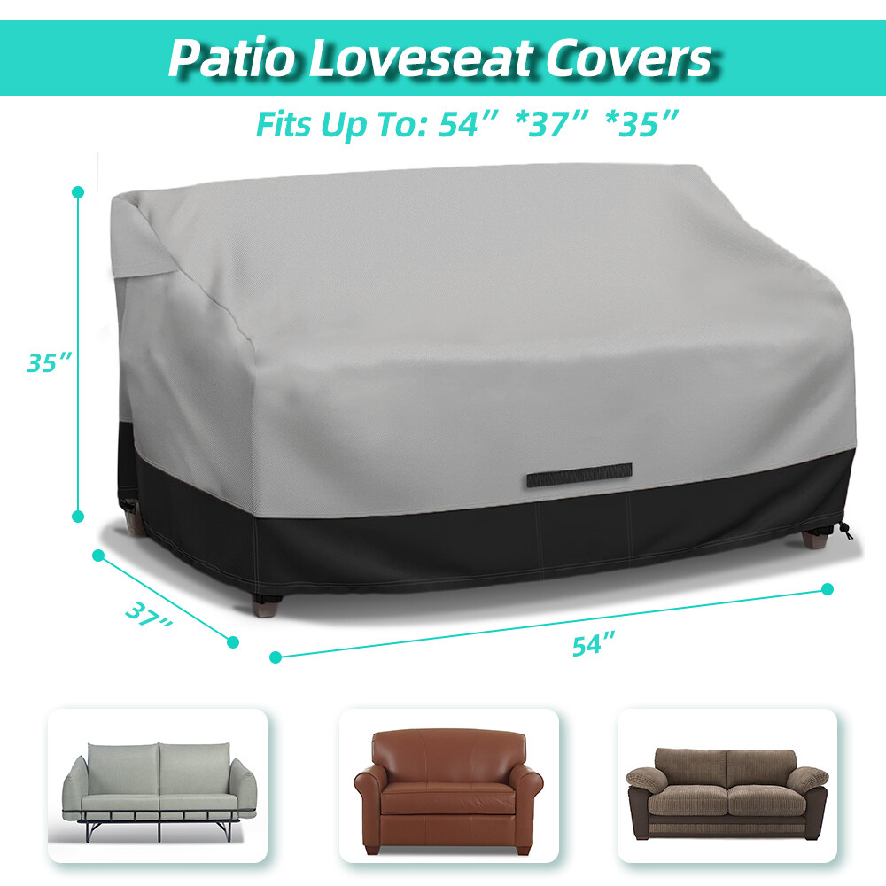 Heavy Duty Waterproof Patio Loveseat Cover, Lawn Outdoor Bench