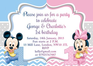 baby mickey invitations
