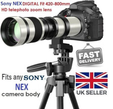 Sony NEX DIGITAL fit 420 800mm zoom lens NEX3 NEX5 A6000 series A7 A9 A1 etc