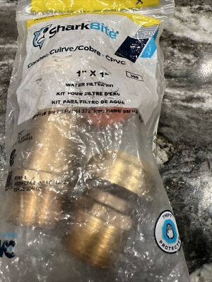 Shark Bite Copper 1'' x 1'' Water Filter Kit Push-Fit Fitting Lead Free NEW BAG
