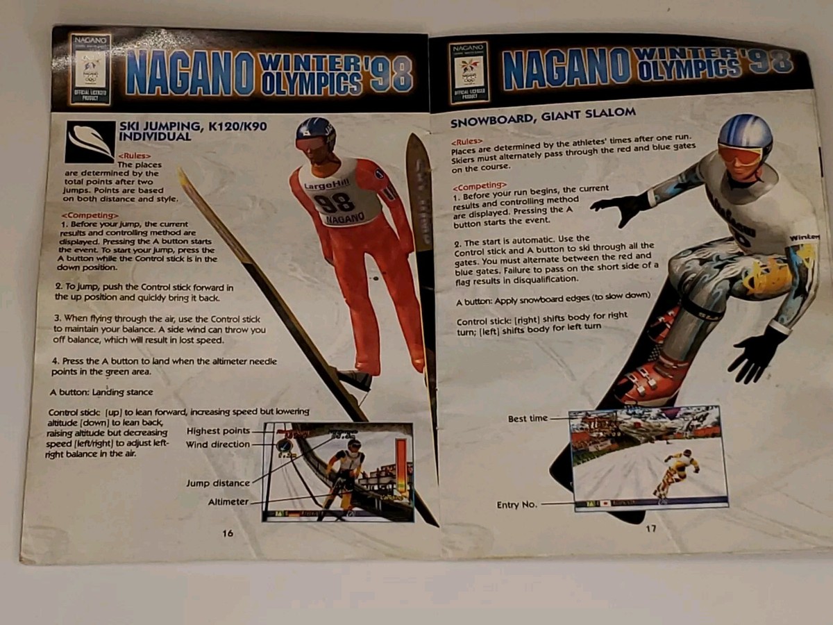 Vintage Nagano Winter Olympics '98 Classic Sports Ski Nintendo 64