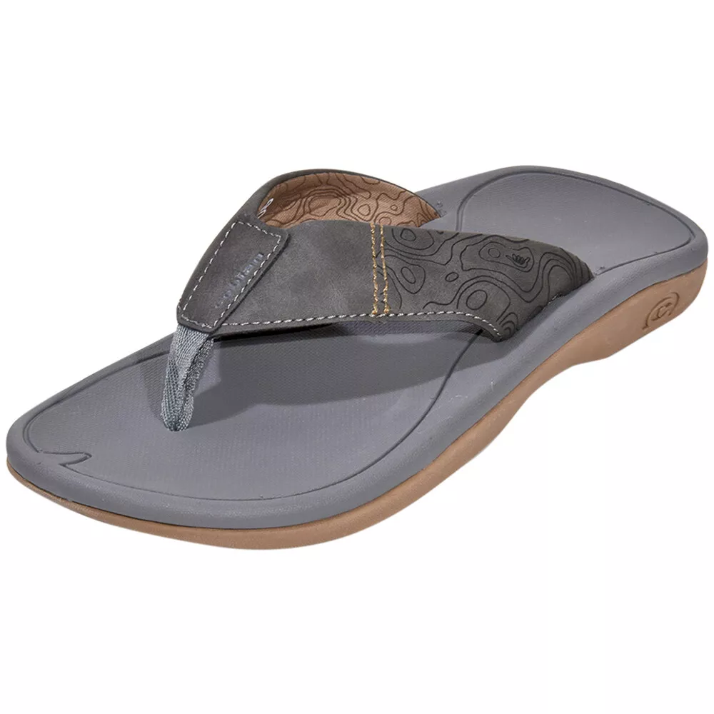 Cobian Men's Sumo-Terra Flip-Flops Grey Sandal Shoes