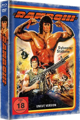 Mediabook RAMBO 3 III COVER A Sylvester Stallone LTD BLU-RAY + DVD Neu