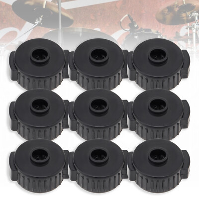 9pcs Quick Release Cymbal Nuts,8Mm Cymbal Mate Nut Black Plastic Cymbal Lock Nut
