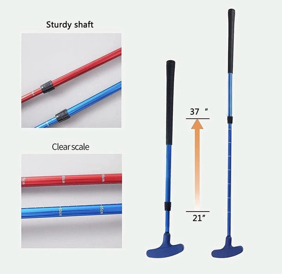 Golf Putter Right Left Handed Two-Way Kid Putter Mini Adjustable Golf Putter Red - Image 4 of 4