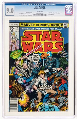 Star Wars #2 CGC 9.0 P 1st Print 1st Obi-Wan Han Solo Chewbacca Marvel 1977