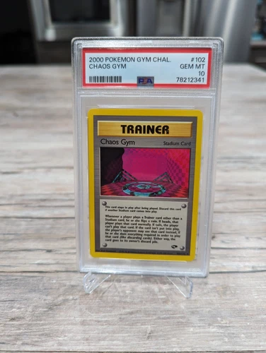 Pokemon 💎 PSA 10 GEM MINT Chaos Gym Rare Gym Challenge Card 102/132 WOTC