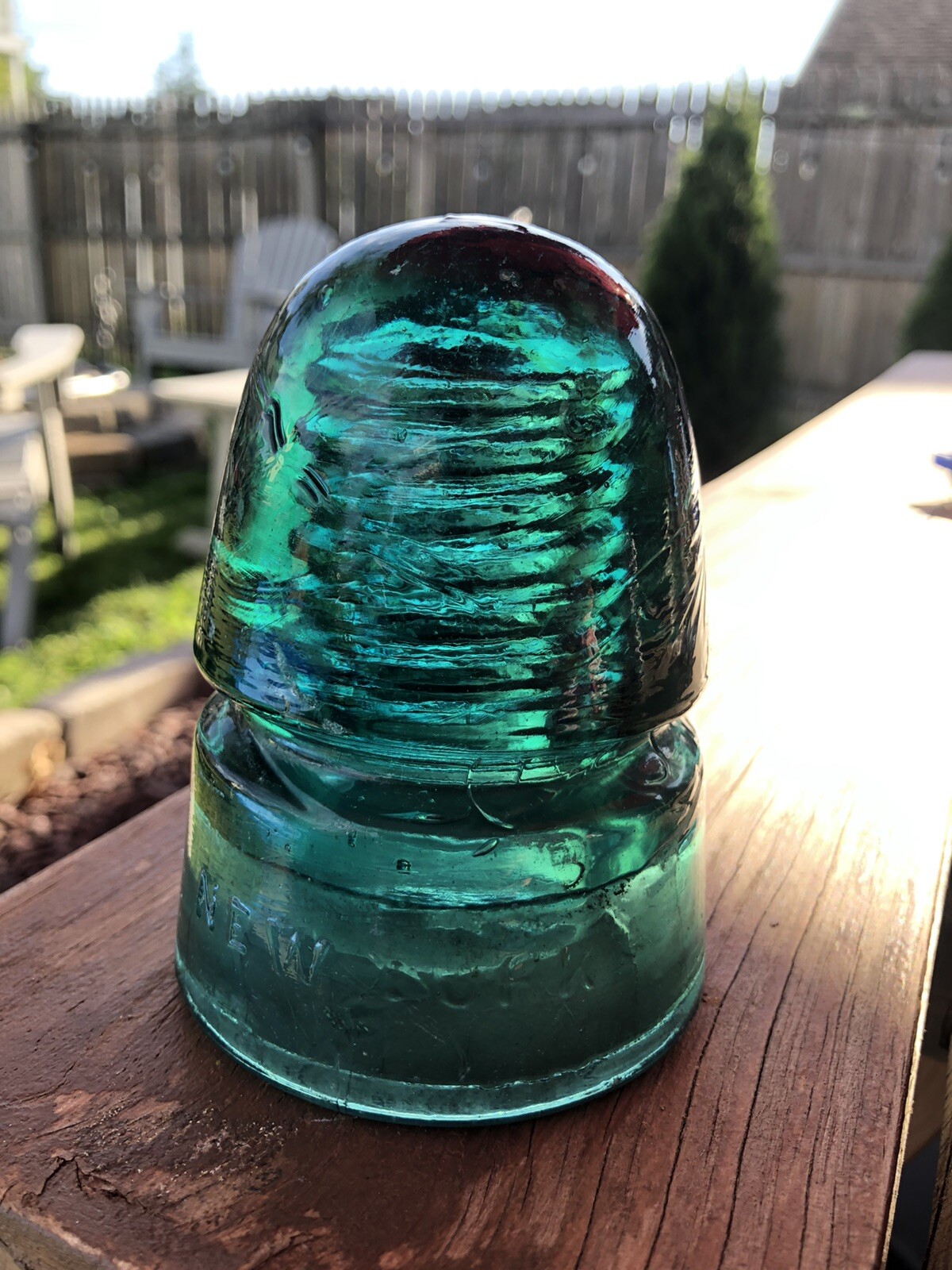 Vintage Brookfield New York Green Glass Insulator eBay