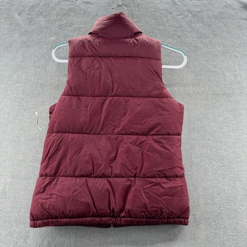 old navy NWT Womens Size xs red full zip puffer vest - Picture 2 of 11