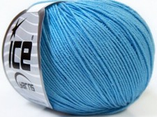 8-Skein Lot Baby Summer Yarn Cotton fine 8x50g/160m Light Blue