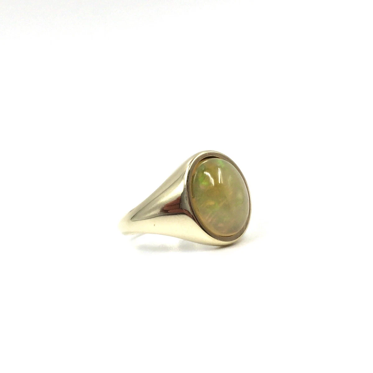 Bague or jaune, opale et diamants | louveetmoi