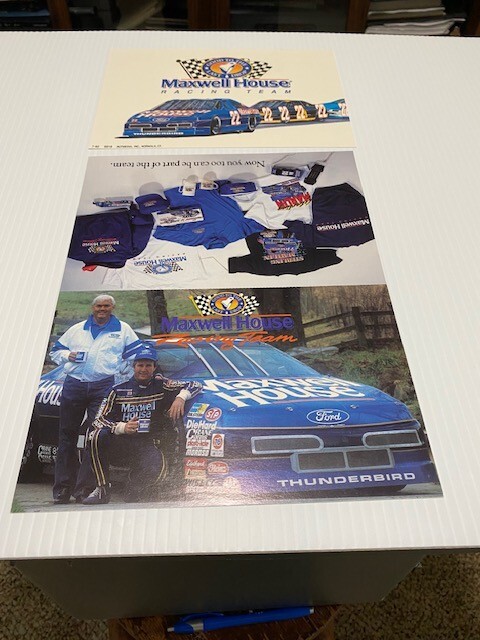 Vintage 1992 Sterling Marlin Nascar Postcard / Handout Lot of 2