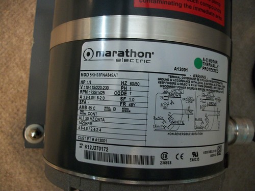 AIR DIMENSIONS R221-AT-AA1-CD DIA-VAC 1/8 HP 115V DIAPHRAGM VACUUM PUMP - Picture 8 of 8