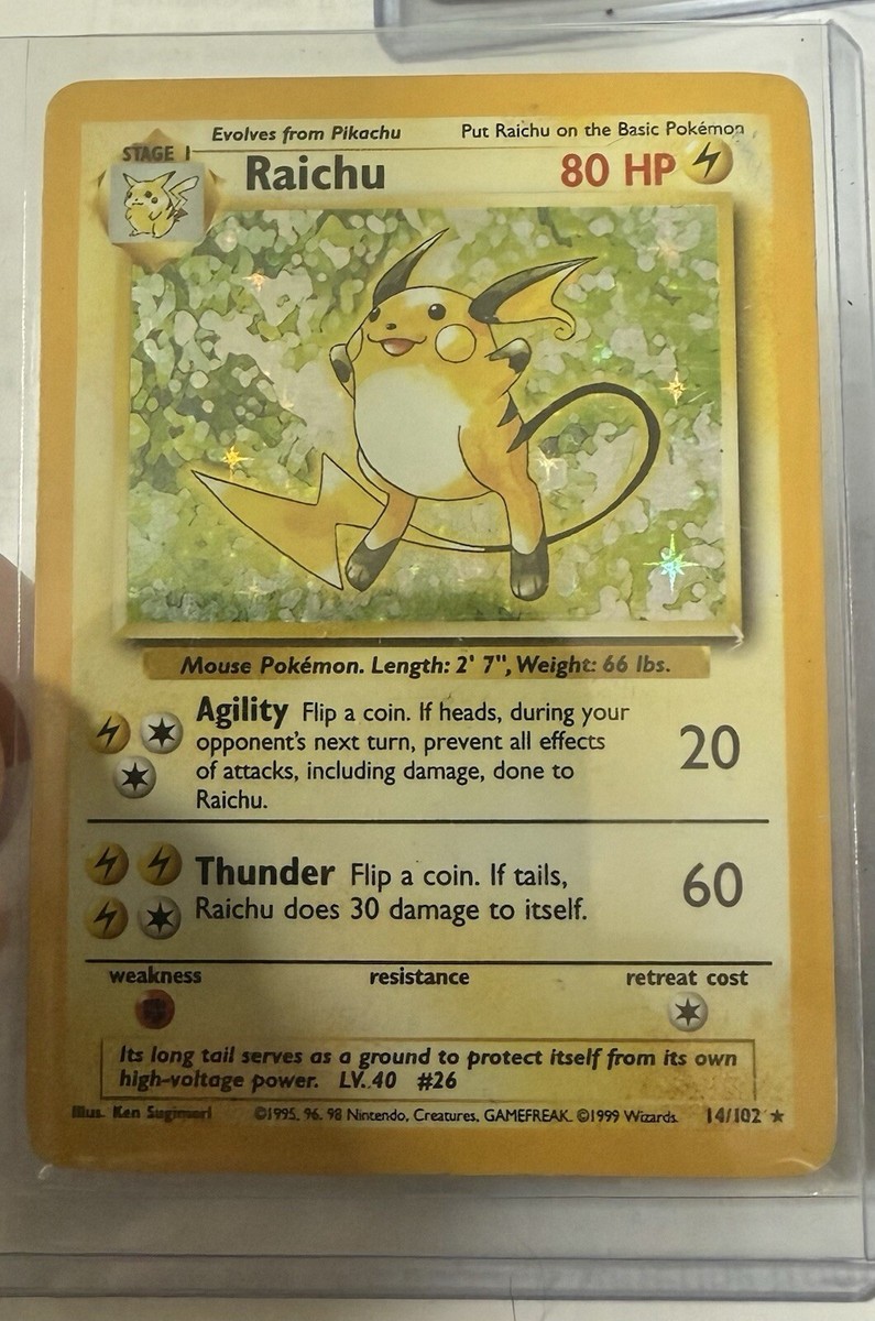 Base Set Holographic Raichu (14/108) 1999 Pokemon