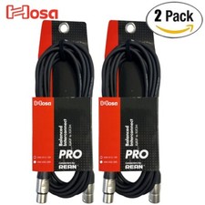 2-PACK Hosa HXX-015 15FT XLR F to XLR M Pro Balanced Interconnect Cable