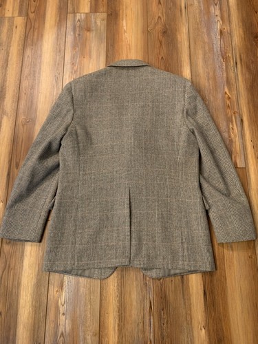 Strathmore Men’s Blazer Camel Hair Gray Plaid 42R Jacket Suit Coat - Picture 5 of 15