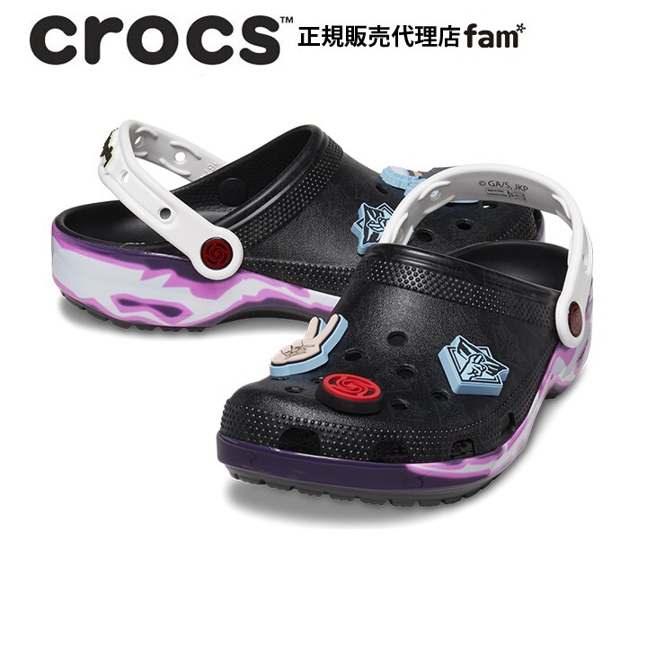 すー　エクリュ36サイズ CROCS Jujutsu Kaisen Anime CLASSIC CLOG Sandals Black Japan NEW US