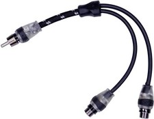 Rockford Fosgate RFITY-1M Audio RCA Cable Y-Adapter 1 Male to 2 Female Wire