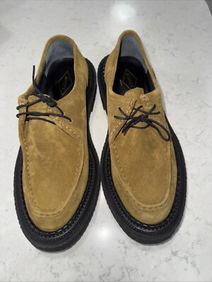 ADIEV PARIS  SUEDE Tan Black DERBY SHOES Size 46