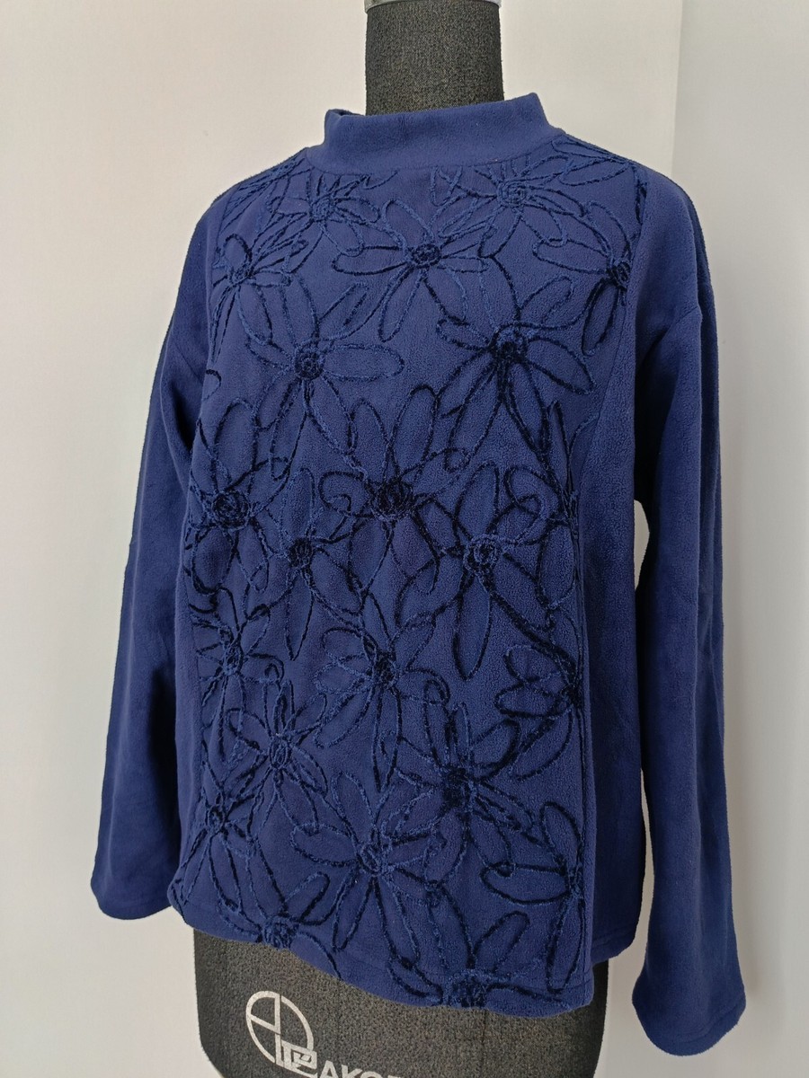 HAI SPORTING GEAR 長袖シャツ　レディース　ネイビー系　Mサイズ HAI sporting gear by Issey Miyake Japan blue indigo poly