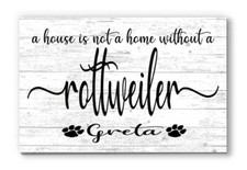 Customized A House is not a Home Without a Dog Rustic Wooden Home D cor Gift