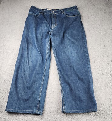 Ecko Unltd Mens Jeans 38 Baggy Wide Leg Short Blue Skater Street Wear