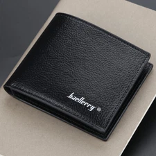 Fashion Men's Bifold Leather Wallet ID Credit Card Holder Billfold Purse Clutch