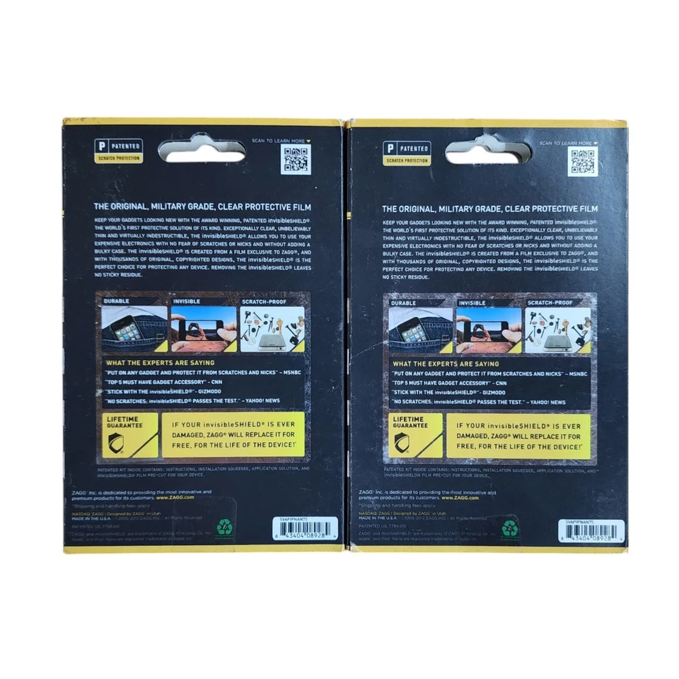 2x InvisibleShield Original Screen Protector for iPod Nano 7th Gen *NEW#1* 08928 - Image 2 of 2