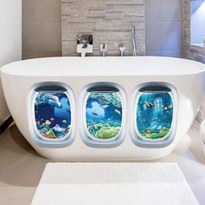 3PCS Non Slip Bathtub Stickers Marine Sea Creature Anti Slip Shower Sticker