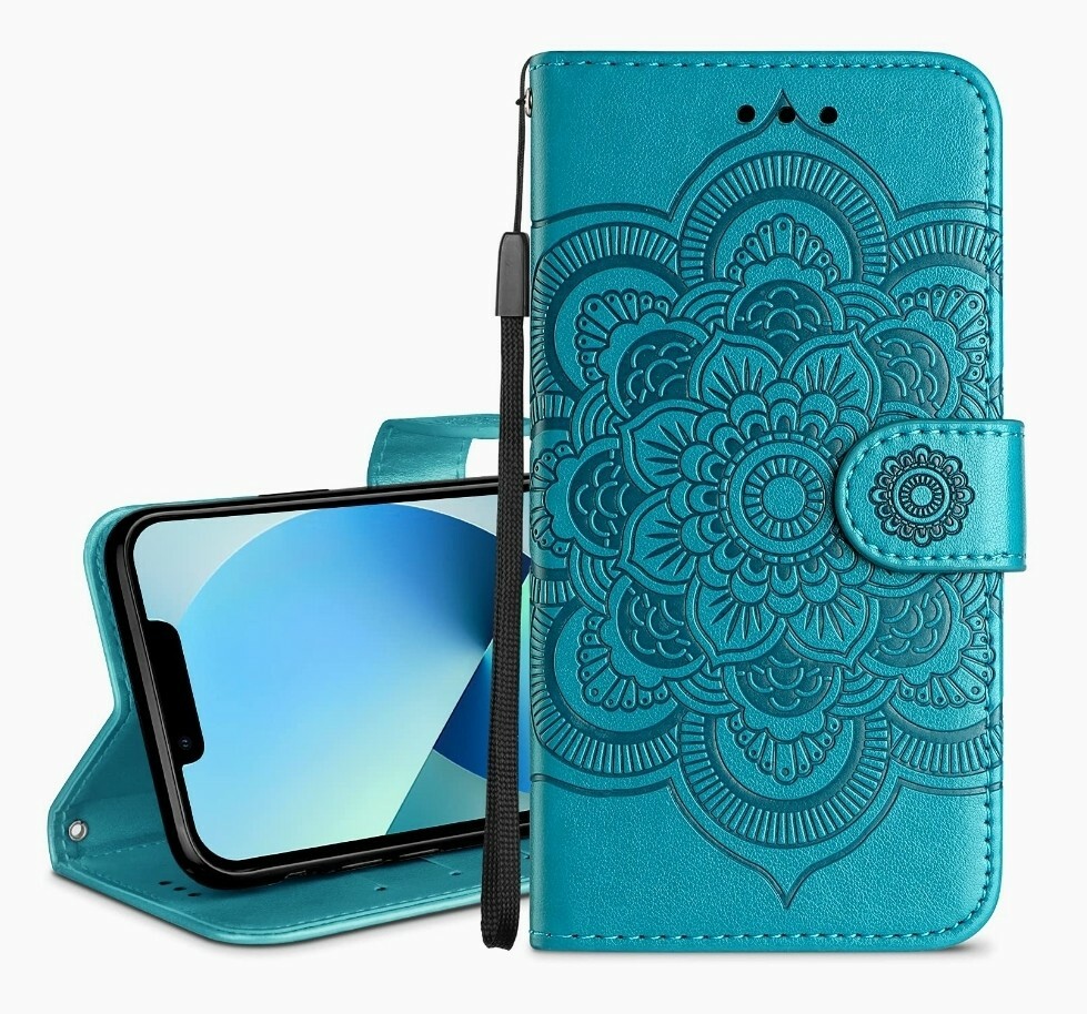 Slim Wallet Case for iPhone 13 with Card Holder & Kickstand 6.1-inch 5G-image