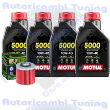 Kit Tagliando Olio Motul 5000 10W40 + Filtro Per Yamaha XV750 Virago�1992>1999
