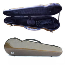 4/4 Violin Case Carbon Fiber Hard Shell Strong Lightweight Straps Shoulder