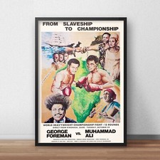 Ali Vs George Foreman Boxing Poster Fight Memorabilia Print Picture A3 A4 A5