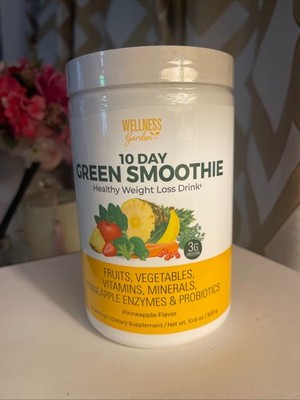 Wellness Garden 10 Day Green Smoothie - Pineapple Flavor - 20 Serving 10.6 oz