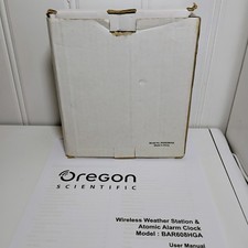 Oregon Scientific Deluxe Wireless Weather Station  Atomic Clock Model BAR608HGA